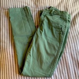 Green Roxanne chino khakis